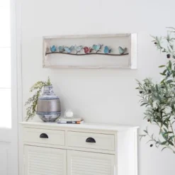 Metal Bird Wall Decor White - Olivia & May