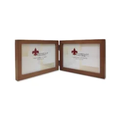 Lawrence Frames 766064D Nutmeg Wood 6x4 Hinged Double Picture Frame