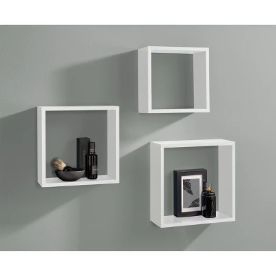 3pc Cube Shelf Set White - Dolle Shelving 2 3pc Cube Shelf Set White - Dolle Shelving - Image 2