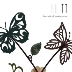 Hastings Home Garden Butterfly Metal Wall Art Decorative 3D Flowers For Modern Farmhouse - Hand-Painted Distressed Finish -Home Decor Shop GUEST ce3f65d4 992b 4d43 b85a 7e45a253d1a9