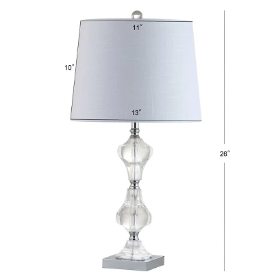 26" Crystal Chloe Table Lamp (Includes LED Light Bulb) Clear - JONATHAN Y 3 26" Crystal Chloe Table Lamp (Includes LED Light Bulb) Clear - JONATHAN Y - Image 3