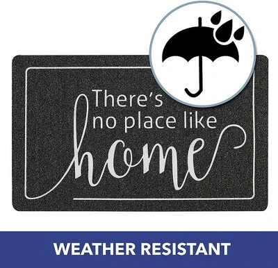 J&V TEXTILES "No Place Like Home" Outdoor Rubber Doormat 18" X 30" 2 J&V TEXTILES "No Place Like Home" Outdoor Rubber Doormat 18" X 30" - Image 2
