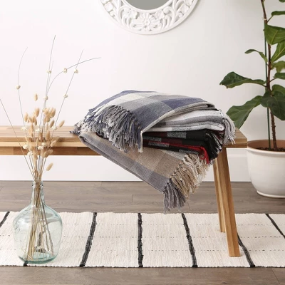 50"x60" Check Throw Blanket - Design Imports 3 50"x60" Check Throw Blanket - Design Imports - Image 3