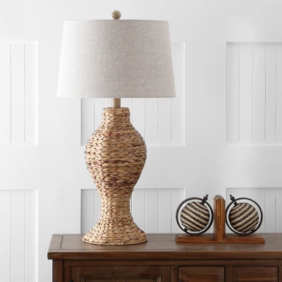 31" Elicia Seagrass Weave Table Lamp (Includes LED Light Bulb) Brown - JONATHAN Y 2 31" Elicia Seagrass Weave Table Lamp (Includes LED Light Bulb) Brown - JONATHAN Y - Image 2