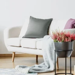 PiccoCasa Decorative Velvet Throw Pillow Cover Square Solid Cushion Pillow Cases 1Pc