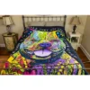 Dawhud Direct 75" X 90" Colorful Dean Russo Pit Bull Fleece Throw Blanket For Women, Men And Kids