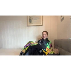 Dawhud Direct 75" X 90" Colorful Dean Russo Pit Bull Fleece Throw Blanket For Women, Men And Kids -Home Decor Shop GUEST d3d08f02 5a83 45b8 86c9 51e624258ede