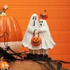 Gallerie II Ghost Costumes W/ Pumpkins Halloween Figure