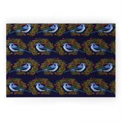 Joy Laforme Christmas Blue Jay Wreaths Welcome Mat - Society6 -Home Decor Shop GUEST d48c85ff 053b 45aa ade4 29734a17e691