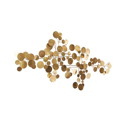 Metal Plate Wall Decor Gold - CosmoLiving By Cosmopolitan 4 Metal Plate Wall Decor Gold - CosmoLiving By Cosmopolitan - Image 4