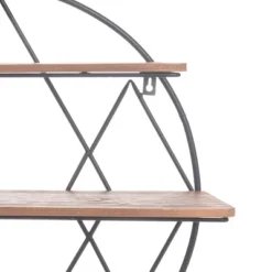 Round 20.25 Inch Diameter Three Tier Wood And Metal Hanging Wall Shelf - Foreside Home & Garden 7 Round 20.25 Inch Diameter Three Tier Wood And Metal Hanging Wall Shelf - Foreside Home & Garden -Home Decor Shop GUEST d6a7bbd0 0f8f 44fa 8169 d13c49648538