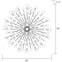 LuxenHome Silver, Black, And Gold Iron Metal Round Abstract Wall Decor 13 LuxenHome Silver, Black, And Gold Iron Metal Round Abstract Wall Decor -Home Decor Shop GUEST d6d3a90c 7cd7 42b7 afad d7219fad1385