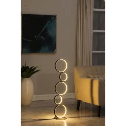 38.5" Else Nordic 5-Ring Shaped Metal Table Lamp (Includes LED Light Bulb) Black - Ore International -Home Decor Shop GUEST d7d5605f 5af6 4443 a6f3 fb5128a4c9ae