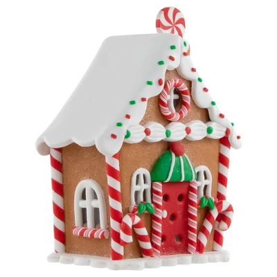 Northlight 5.25" LED Lighted Gingerbread Candy House Christmas Decoration 2 Northlight 5.25" LED Lighted Gingerbread Candy House Christmas Decoration - Image 2