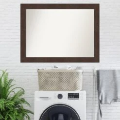 43" X 32" Non-Beveled Wildwood Brown Wall Mirror - Amanti Art -Home Decor Shop GUEST d8cf657b 4899 474d a705 15a4128a2fd4