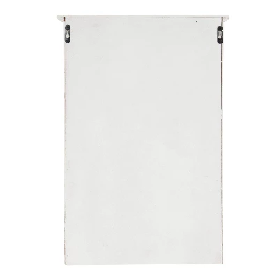 Hutchins Decorative Farmhouse Wood Wall Cabinet Rustic And White - Kate & Laurel All Things Decor 4 Hutchins Decorative Farmhouse Wood Wall Cabinet Rustic And White - Kate & Laurel All Things Decor - Image 4