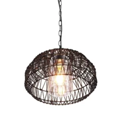 Globe Electric Novogratz X Globe Diego 1-Light Matte Black Woven Fabric Outdoor Plug-In Pendant Light 9 Globe Electric Novogratz X Globe Diego 1-Light Matte Black Woven Fabric Outdoor Plug-In Pendant Light -Home Decor Shop GUEST da70f1da 6122 4db5 85f1 f6247ee40450