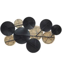 Metal Plate Rope Design Wall Decor With Textured Pattern White - The Novogratz