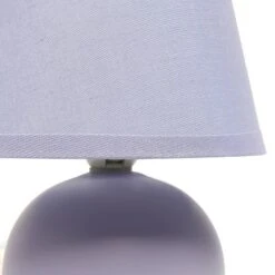 8.66" Petite Ceramic Orb Base Bedside Table Desk Lamp With Matching Tapered Drum Fabric Shade Purple - Creekwood Home -Home Decor Shop GUEST db7f5266 a024 4ba9 9b67 f5fd1fd51d16