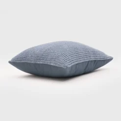 20"x20" Oversize Chenille Shiny Waffle Knit Square Throw Pillow - Evergrace