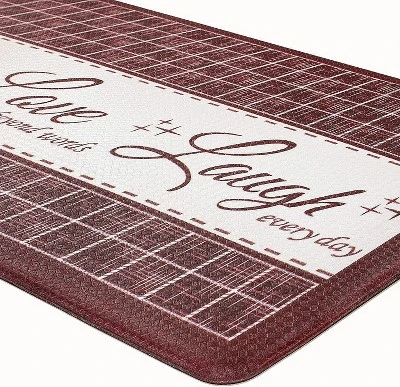 Kate Aurora Montauk Accents Anti Fatigue Memory Foam 18" X 30" Live~Love~Laugh Kitchen Floor Mats With Beveled Edges 3 Kate Aurora Montauk Accents Anti Fatigue Memory Foam 18" X 30" Live~Love~Laugh Kitchen Floor Mats With Beveled Edges - Image 3