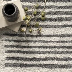 NuLOOM Tayshia Machine Washable Wool Modern Striped Area Rug -Home Decor Shop GUEST df992f01 e0f8 4903 9dd2 e3a59a4b249e