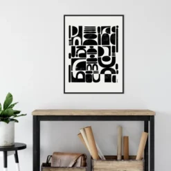 22" X 30" Fragmented By Ishita Banerjee Framed Canvas Wall Art Black - Amanti Art -Home Decor Shop GUEST dfa21d97 76ea 4f44 8f3a 6dcdf3a3d1ad