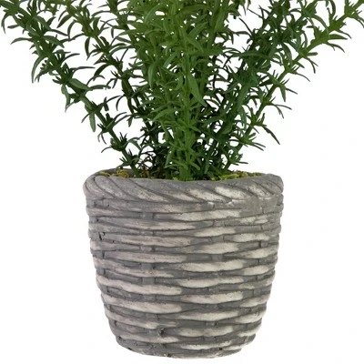Northlight Real Touch™ Artificial Thyme Plant In Gray Ceramic Pot - 15" 3 Northlight Real Touch™ Artificial Thyme Plant In Gray Ceramic Pot - 15" - Image 3
