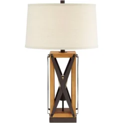 Franklin Iron Works Gaines Rustic Farmhouse Table Lamp 28 1/2" Tall Bronze Wood With LED Nightlight Off White Burlap Drum Shade For Bedroom House Home 13 Franklin Iron Works Gaines Rustic Farmhouse Table Lamp 28 1/2" Tall Bronze Wood With LED Nightlight Off White Burlap Drum Shade For Bedroom House Home -Home Decor Shop GUEST e0f2cae7 60ae 45cc 987d 7e4a8d94e71d