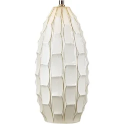 Possini Euro Design Cosgrove Modern Mid Century Table Lamp 32 3/4" Tall White Glazed Ceramic Beige Fabric Drum Shade For Bedroom Living Room Bedside 9 Possini Euro Design Cosgrove Modern Mid Century Table Lamp 32 3/4" Tall White Glazed Ceramic Beige Fabric Drum Shade For Bedroom Living Room Bedside -Home Decor Shop GUEST e15958a3 0b96 48ea bace d8ad192dac70