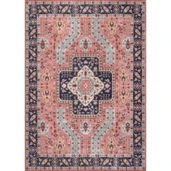 NuLOOM Amber Machine Washable Floral Aztec Area Rug -Home Decor Shop GUEST e194e160 eef2 4e73 9286 8b1c8db13a97