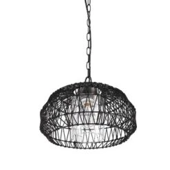 Globe Electric Novogratz X Globe Diego 1-Light Matte Black Woven Fabric Outdoor Plug-In Pendant Light 11 Globe Electric Novogratz X Globe Diego 1-Light Matte Black Woven Fabric Outdoor Plug-In Pendant Light -Home Decor Shop GUEST e19db0ab 1969 42b6 a5d0 0c142f1ffee9