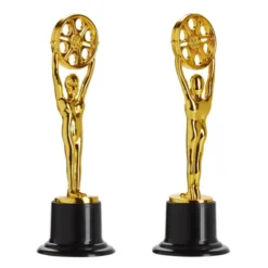 Juvale Pack Of 12 Mini Award Trophies - Plastic Movie Film Buff Trophy - Trophies For Kids - Great For Teachers, Gold, Black -Home Decor Shop GUEST e22750d4 286c 4ded abad bb89691f00a5