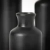 Sullivans Matte Black Set Of 3 Small Ceramic Bottle Vases 5"H, 7.5"H & 10"H Black