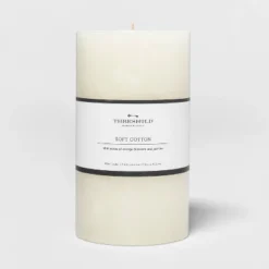 Pillar Candle Soft Cotton White - Threshold™ -Home Decor Shop GUEST e33e65cc 6e9c 4c2e 826e d6c186eac650