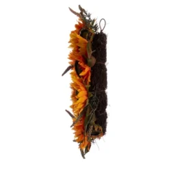 Vickerman 24" Artificial Yellow Sunflower Wreath With Green Fern Foliage. -Home Decor Shop GUEST e35bbe05 4d7d 41b2 8134 09aad80ac098