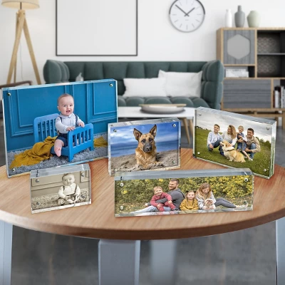 Azar Displays Clear Acrylic Magnetic Photo Frame Block 4" X 6" Vertical/Horizontal 5 Azar Displays Clear Acrylic Magnetic Photo Frame Block 4" X 6" Vertical/Horizontal - Image 5