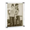 Azar Displays Floating Acrylic Wall Frame With Silver Stand Off Caps: 22" X 28" Graphic Size, Overall Frame Size: 26" X 32"
