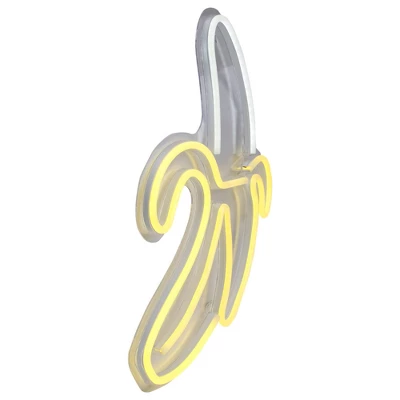 Northlight 18" Yellow LED Neon Style Banana Wall Sign 2 Northlight 18" Yellow LED Neon Style Banana Wall Sign - Image 2