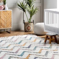 2'8"x8' Rumi High-Low Chevron Tassel Area Rug Beige Runner - NuLOOM -Home Decor Shop GUEST e66adc86 2b9a 4a7a 9246 13e5613e993f