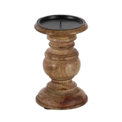 Set Of 3 Rustic Pillar Candle Holder - Olivia & May -Home Decor Shop GUEST e75cbeb9 95fd 4adc be23 e7284b199faa