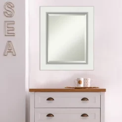 22" X 26" Eva White Framed Wall Mirror Silver - Amanti Art 8 22" X 26" Eva White Framed Wall Mirror Silver - Amanti Art -Home Decor Shop GUEST e946f676 dd57 4cbb 929e 6a9b3d9c9978