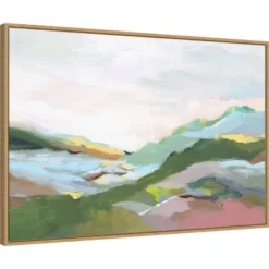 33" X 23" Highland Landscape I By Isabelle Z Framed Canvas Wall Art Print - Amanti Art