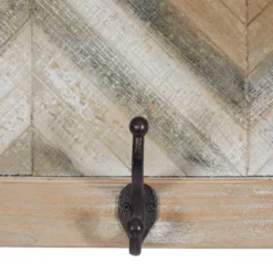 Wood 1 Shelf And 4 Hangers Wall Hook Brown - Olivia & May -Home Decor Shop GUEST eaea7875 ad2b 4b97 8813 7bddc3c80bb0