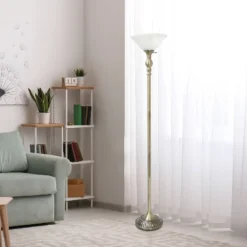 1-Light Classic Torchiere Floor Lamp With Marbleized Glass Shade Antique Brass - Lalia Home 8 1-Light Classic Torchiere Floor Lamp With Marbleized Glass Shade Antique Brass - Lalia Home -Home Decor Shop GUEST eba3b7ce cd0b 491d 98a4 3ced5c596c6c