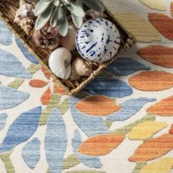 NuLOOM Rosana Floral Machine Washable Indoor/Outdoor Area Rug -Home Decor Shop GUEST ebc23b71 60c0 44b5 9822 230d33acde83