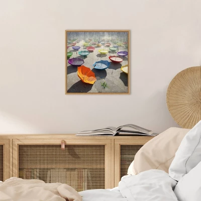 16" X 16" Downpour By Cynthia Decker Framed Canvas Wall Art - Amanti Art 5 16" X 16" Downpour By Cynthia Decker Framed Canvas Wall Art - Amanti Art - Image 5