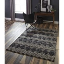 Andes Geometric Accent Rug Black - Momeni -Home Decor Shop GUEST ebd32dbb fe7a 4bd4 b128 177dc29fb03a