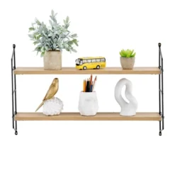 24.5" X 15.75" Severini Floating Bracket 2 Tier Wall Shelf - Danya B. -Home Decor Shop GUEST ed2ba807 4125 4df3 aaa8 f062e9e85b6d