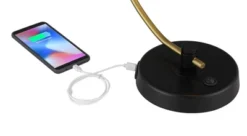 Possini Euro Design Modern Mid Century Desk Lamp 28 1/2" Tall Warm Gold Black With Dual USB Charging Ports For Bedroom Living Room Office Reading Home -Home Decor Shop GUEST ee822b21 e909 4710 a79e 6b9be7bfdb3e